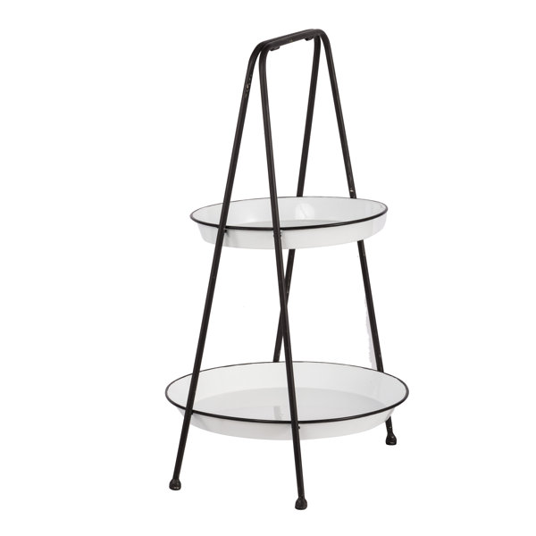 Lenz Classic Vintage TwoTier Metal Serving Tray Joss & Main